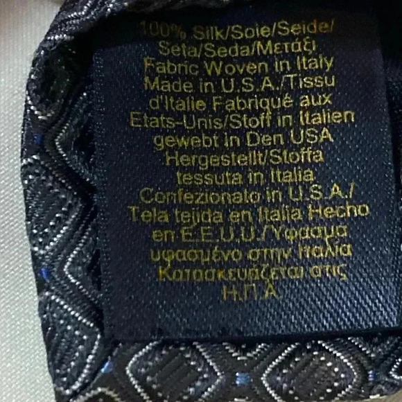 Brooks Brothers  men 100% silk grey Y2K pattern necktie - Picture 3 of 5